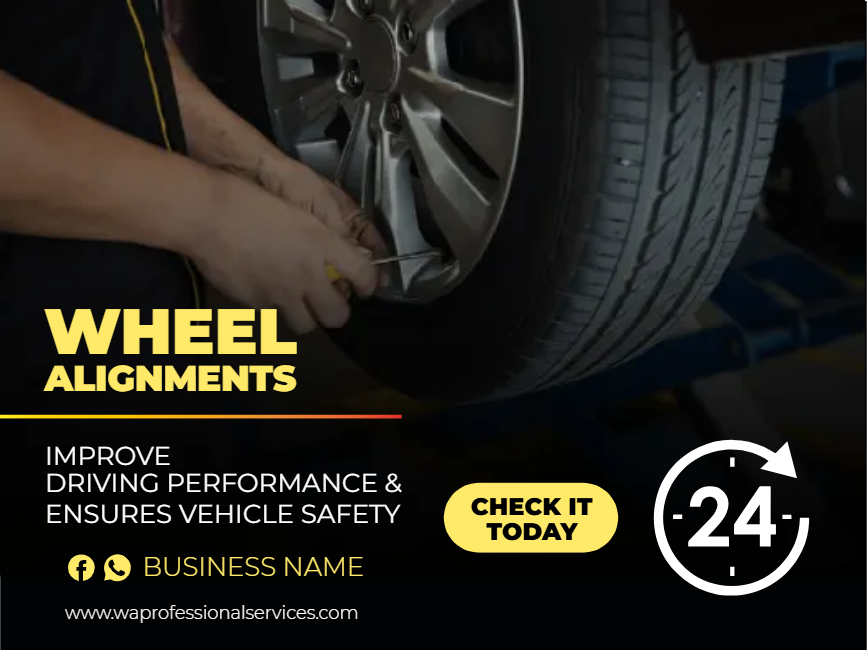 Custom Outdoor Yard Signs Multiple Sizes Wheel Alignment