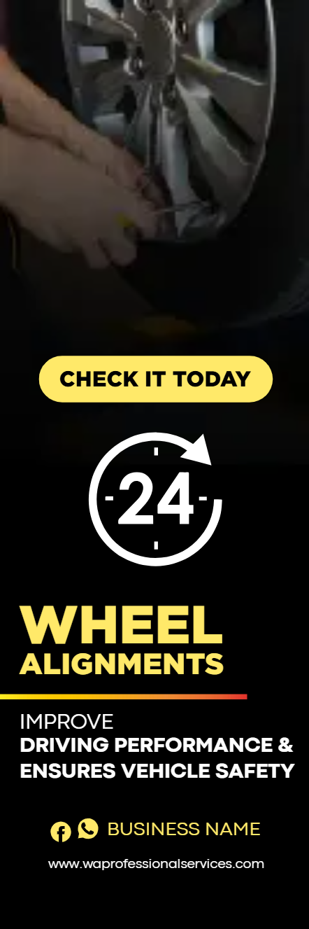 Custom Outdoor Yard Signs Multiple Sizes Wheel Alignment