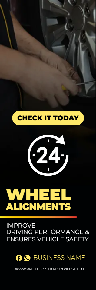 Custom Outdoor Yard Signs Multiple Sizes Wheel Alignment