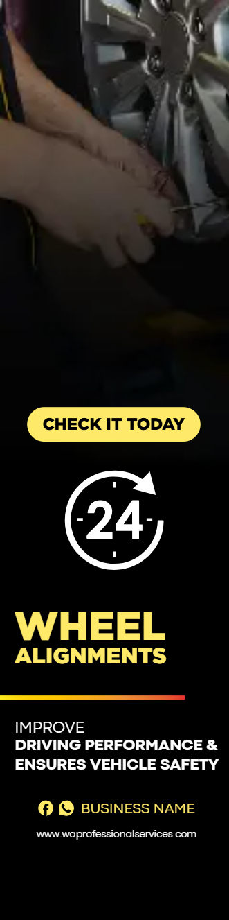 Custom Outdoor Yard Signs Multiple Sizes Wheel Alignment