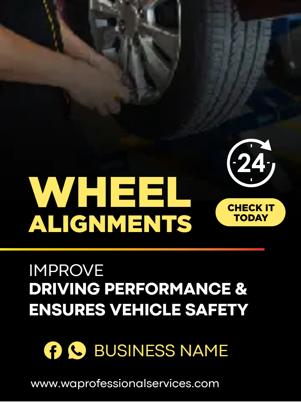 Custom Outdoor Yard Signs Multiple Sizes Wheel Alignment