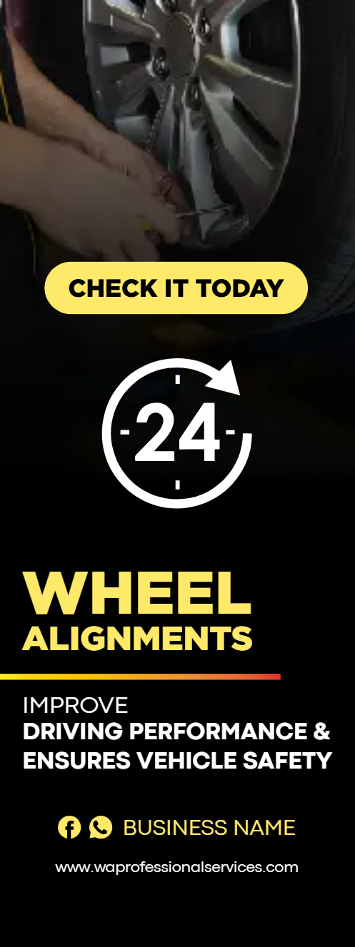 Custom Outdoor Yard Signs Multiple Sizes Wheel Alignment