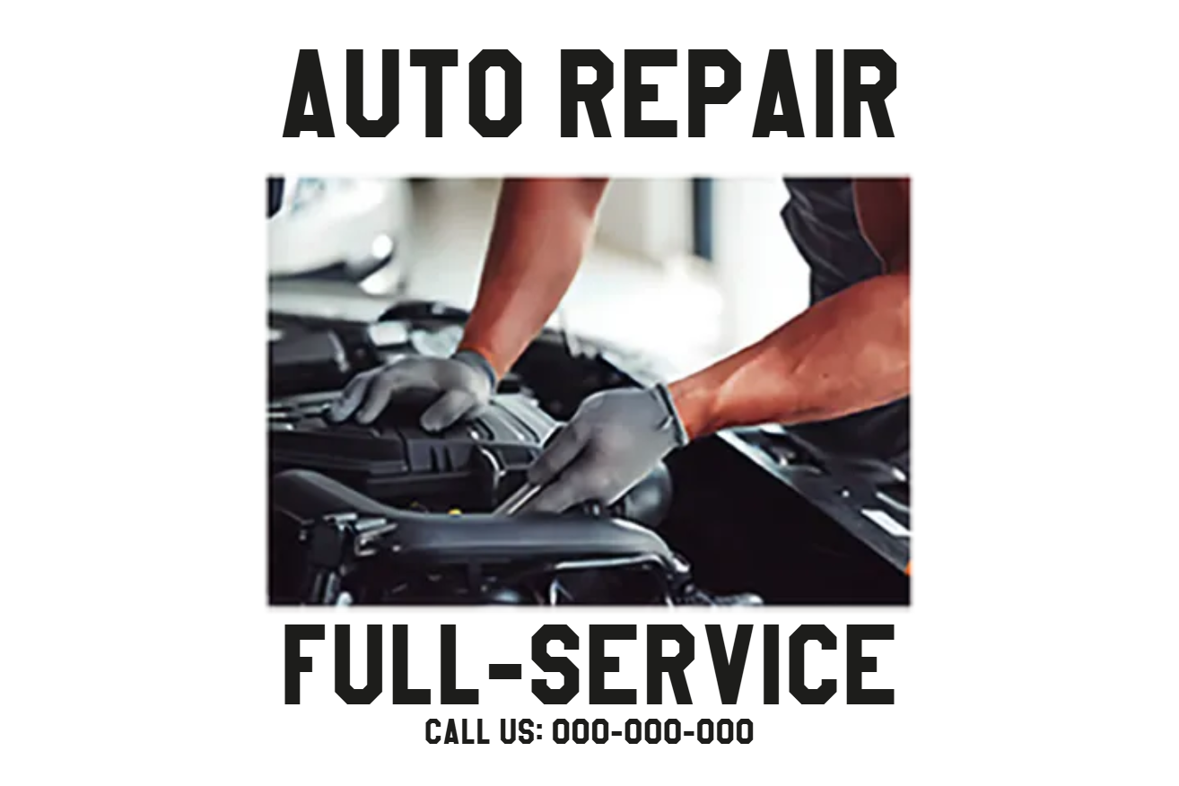 Custom Outdoor Yard Signs Multiple Sizes Car Repair Full Service