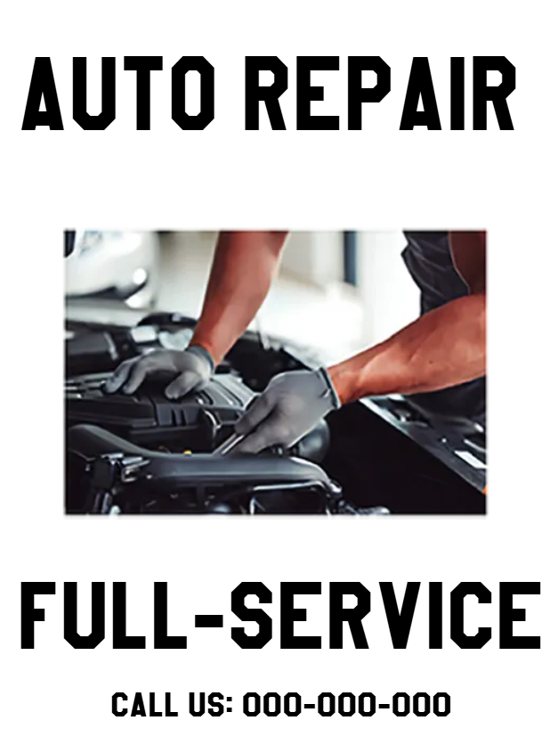 Custom Outdoor Yard Signs Multiple Sizes Car Repair Full Service