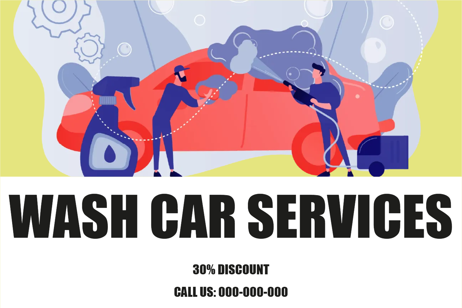 Custom Outdoor Yard Signs Multiple Sizes Car Wash Services