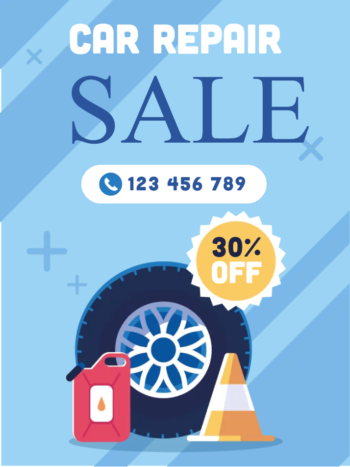 Custom Outdoor Yard Signs Multiple Sizes Car Repair Sale