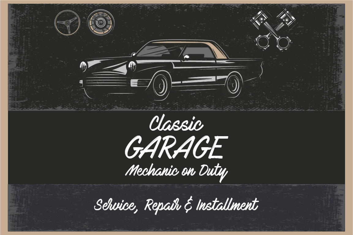 Custom Outdoor Yard Signs Multiple Sizes Classic Garage