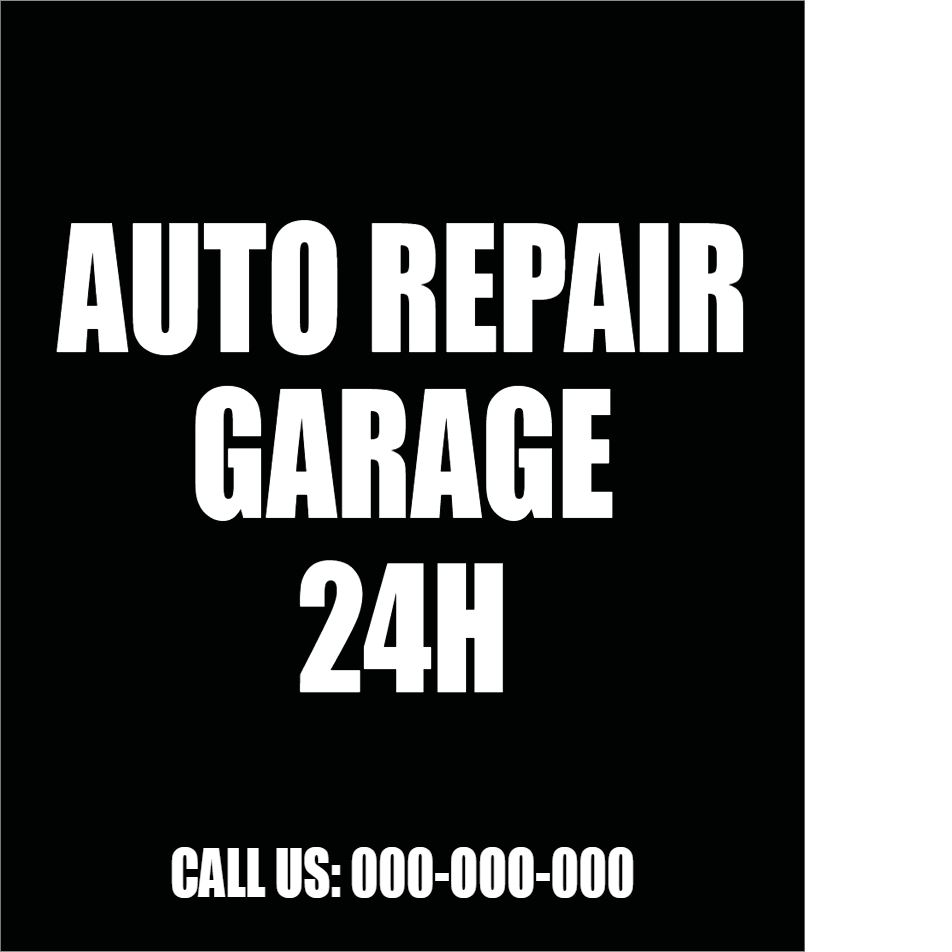 Custom Outdoor Yard Signs Multiple Sizes Auto Repair Service
