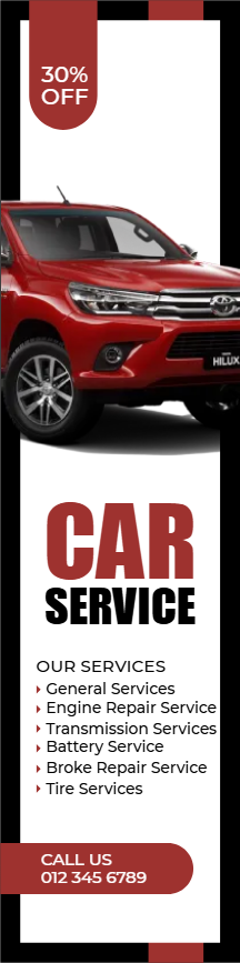 Custom Outdoor Yard Signs Multiple Sizes Car Service