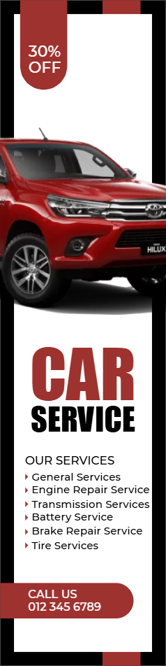 Custom Outdoor Yard Signs Multiple Sizes Car Service