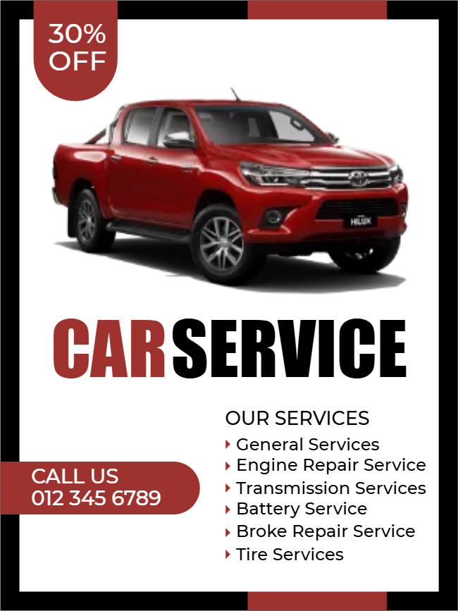 Custom Outdoor Yard Signs Multiple Sizes Car Service