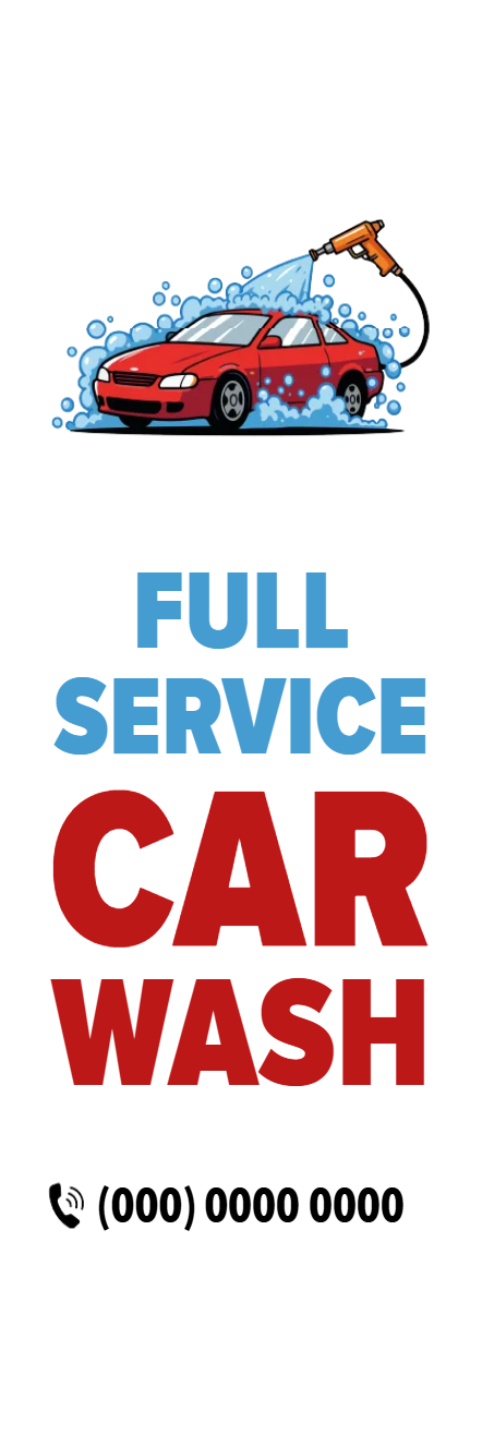 Custom Outdoor Yard Signs Multiple Sizes Full Service Wash