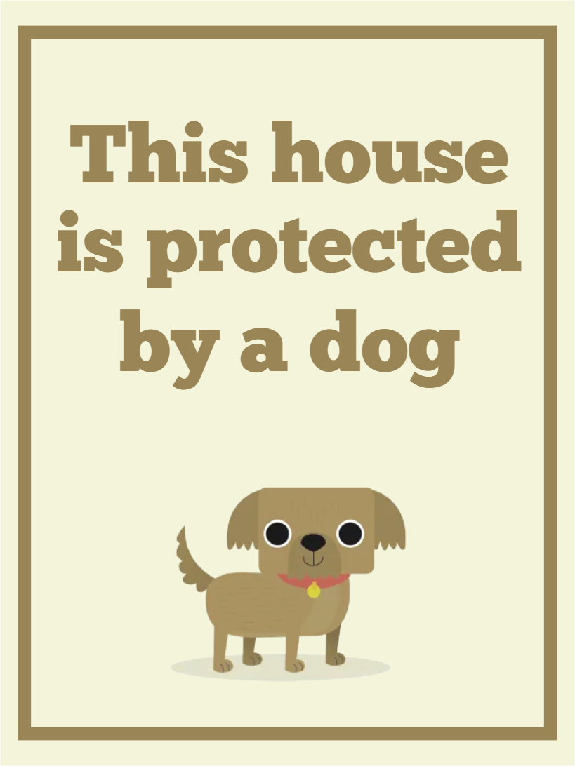 Custom Outdoor Yard Signs Multiple Sizes Protected By Dog