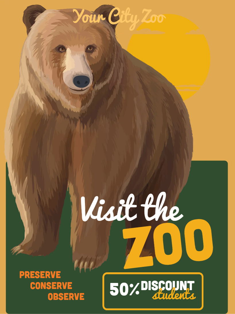 Custom Outdoor Yard Signs Multiple Sizes Visit The Zoo