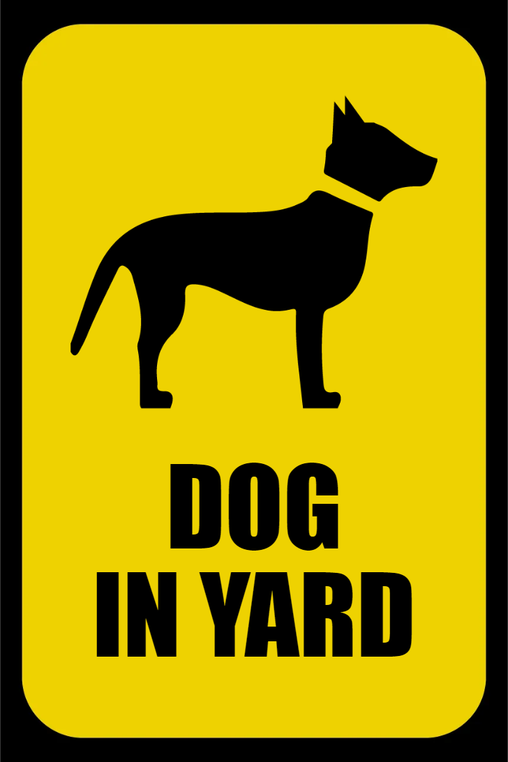 Custom Outdoor Yard Signs Multiple Sizes Dog In Yard