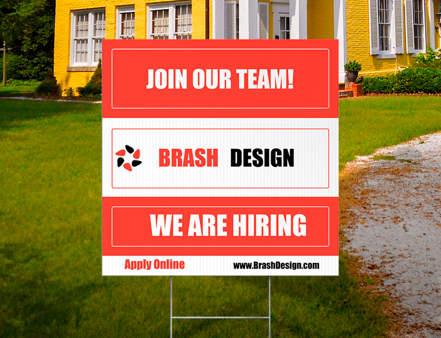 Custom Outdoor Yard Signs Multiple Sizes Join Our Team