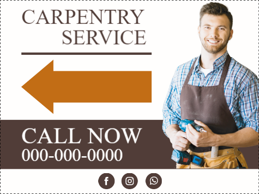 Custom Outdoor Yard Signs Multiple Sizes Carpentry Service