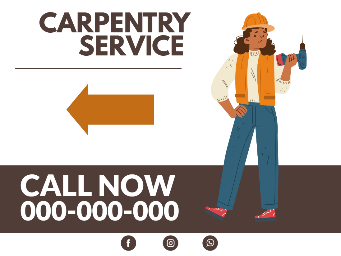 Custom Outdoor Yard Signs Multiple Sizes Carpentry Service