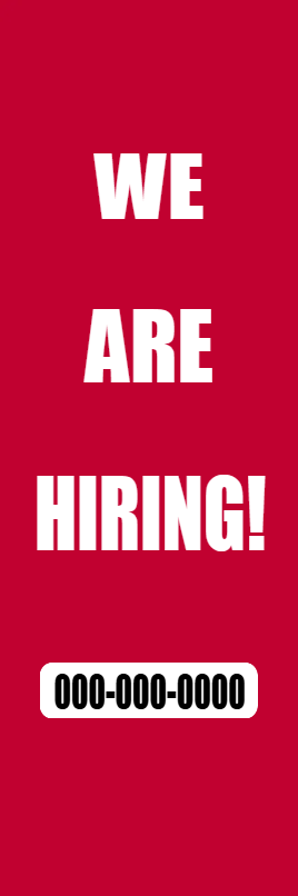 Custom Outdoor Yard Signs Multiple Sizes Hiring