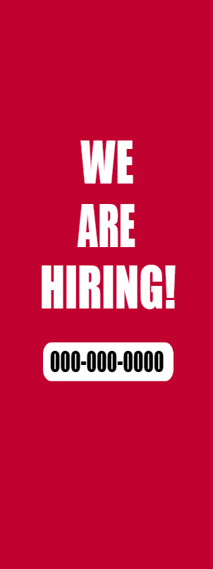 Custom Outdoor Yard Signs Multiple Sizes Hiring