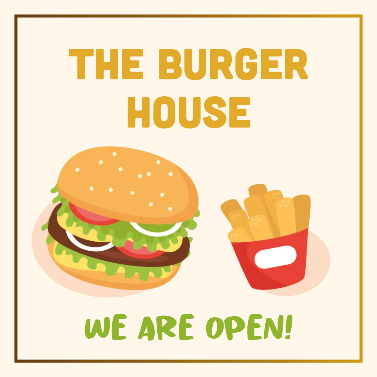 Custom Outdoor Yard Signs Multiple Sizes Burger House