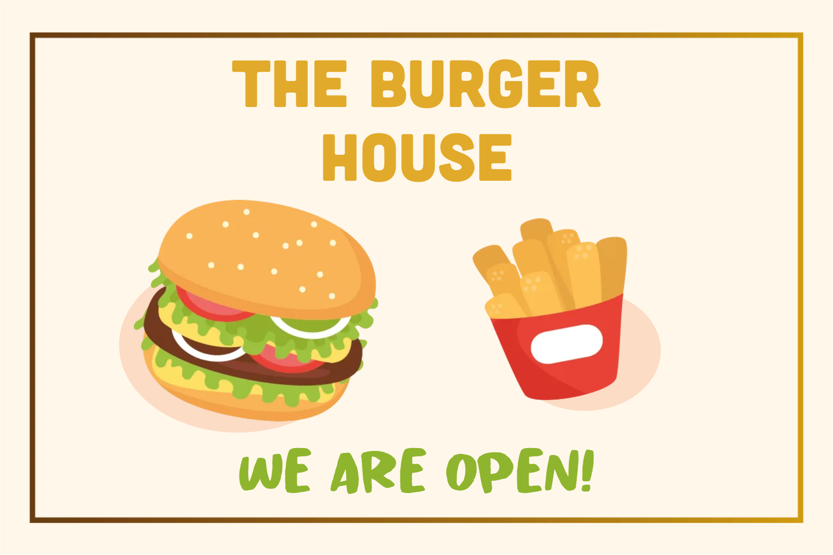 Custom Outdoor Yard Signs Multiple Sizes Burger House