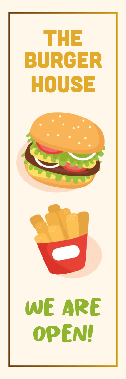 Custom Outdoor Yard Signs Multiple Sizes Burger House