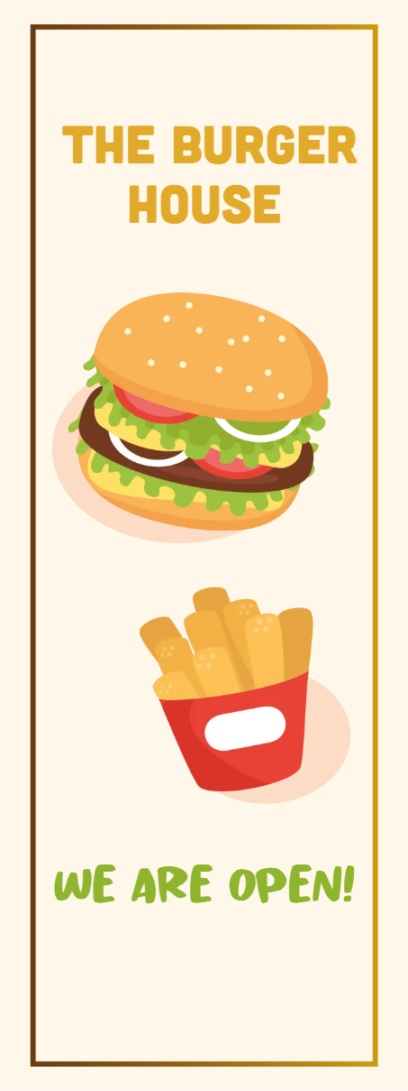 Custom Outdoor Yard Signs Multiple Sizes Burger House