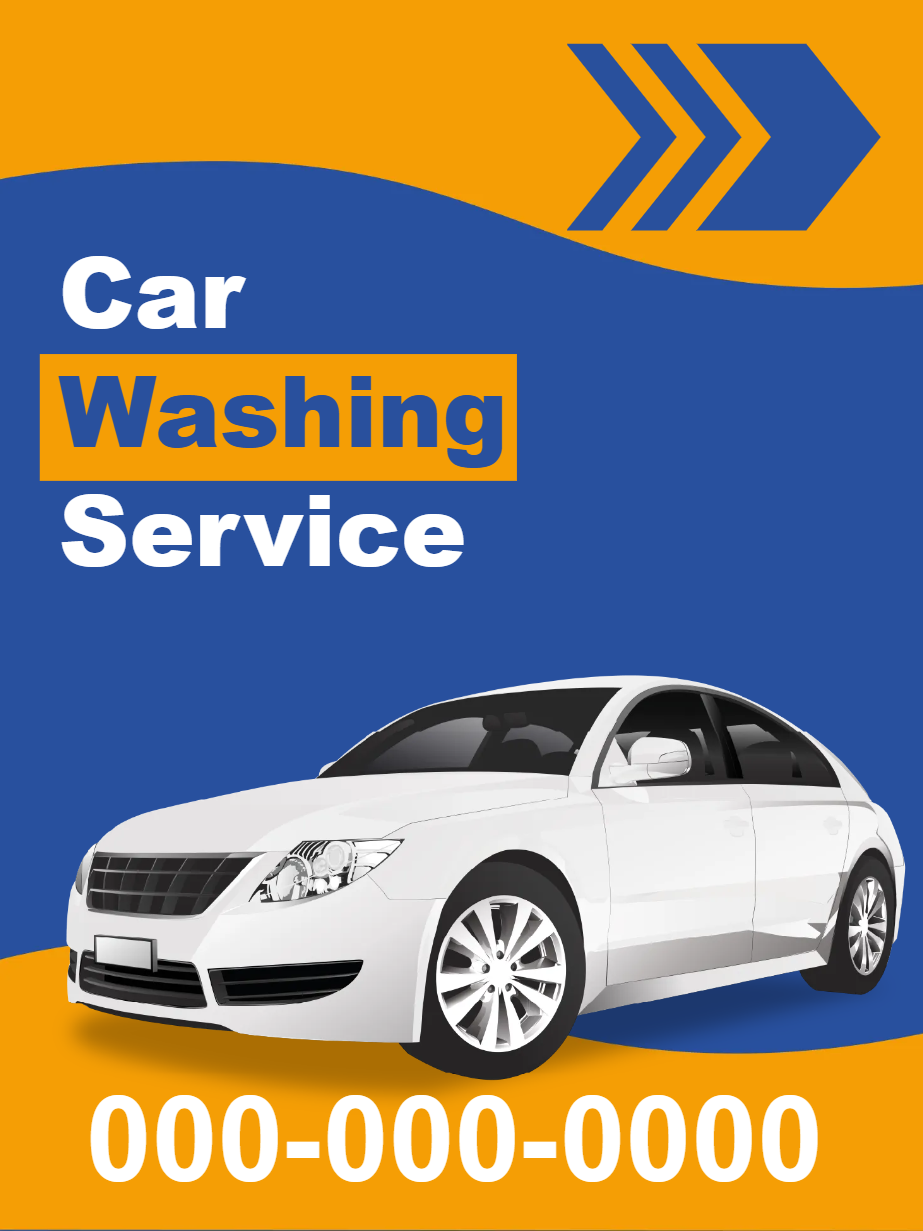 Custom Outdoor Yard Signs Multiple Sizes Car Washing