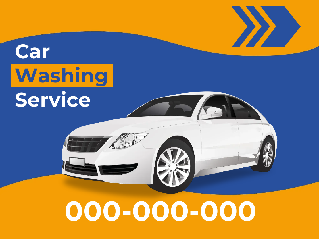 Custom Outdoor Yard Signs Multiple Sizes Car Washing