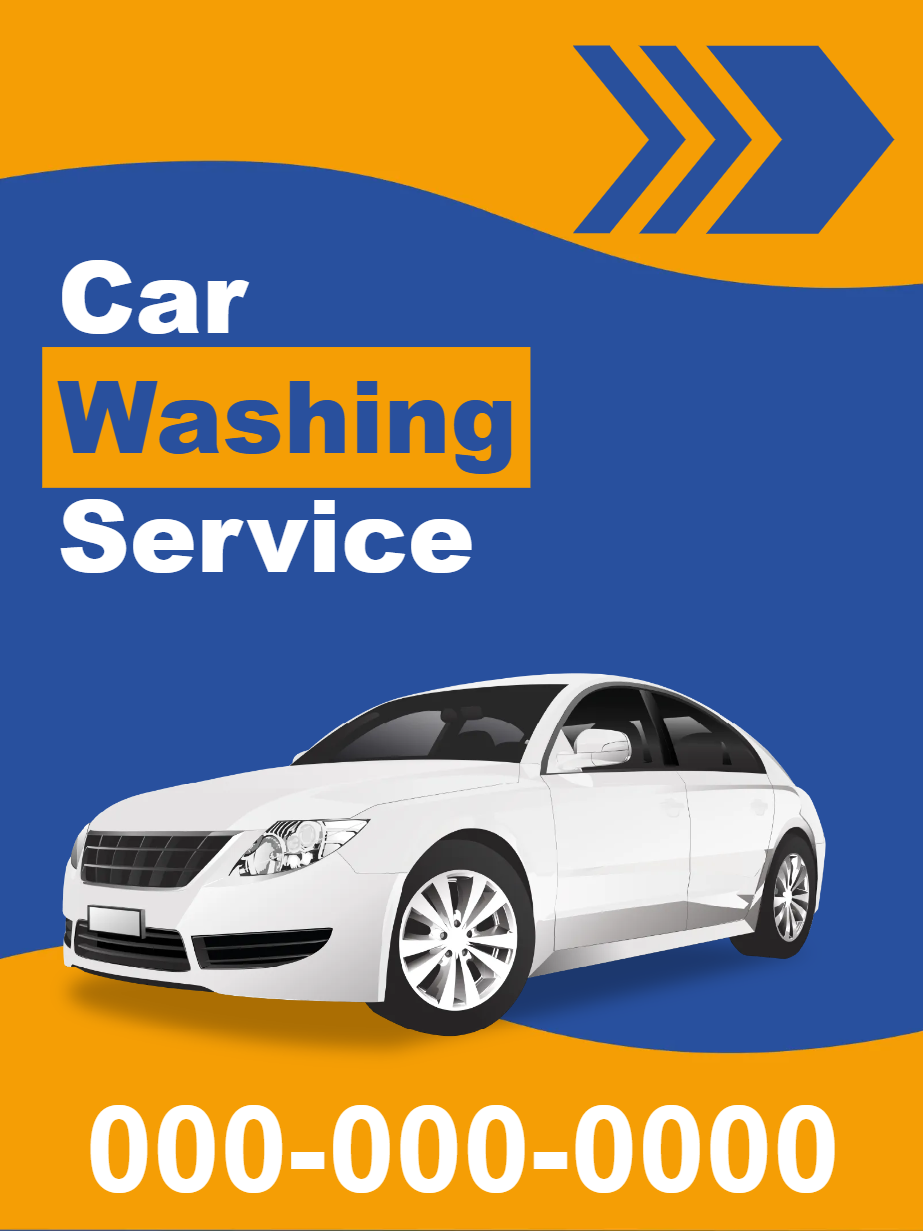 Custom Outdoor Yard Signs Multiple Sizes Car Washing