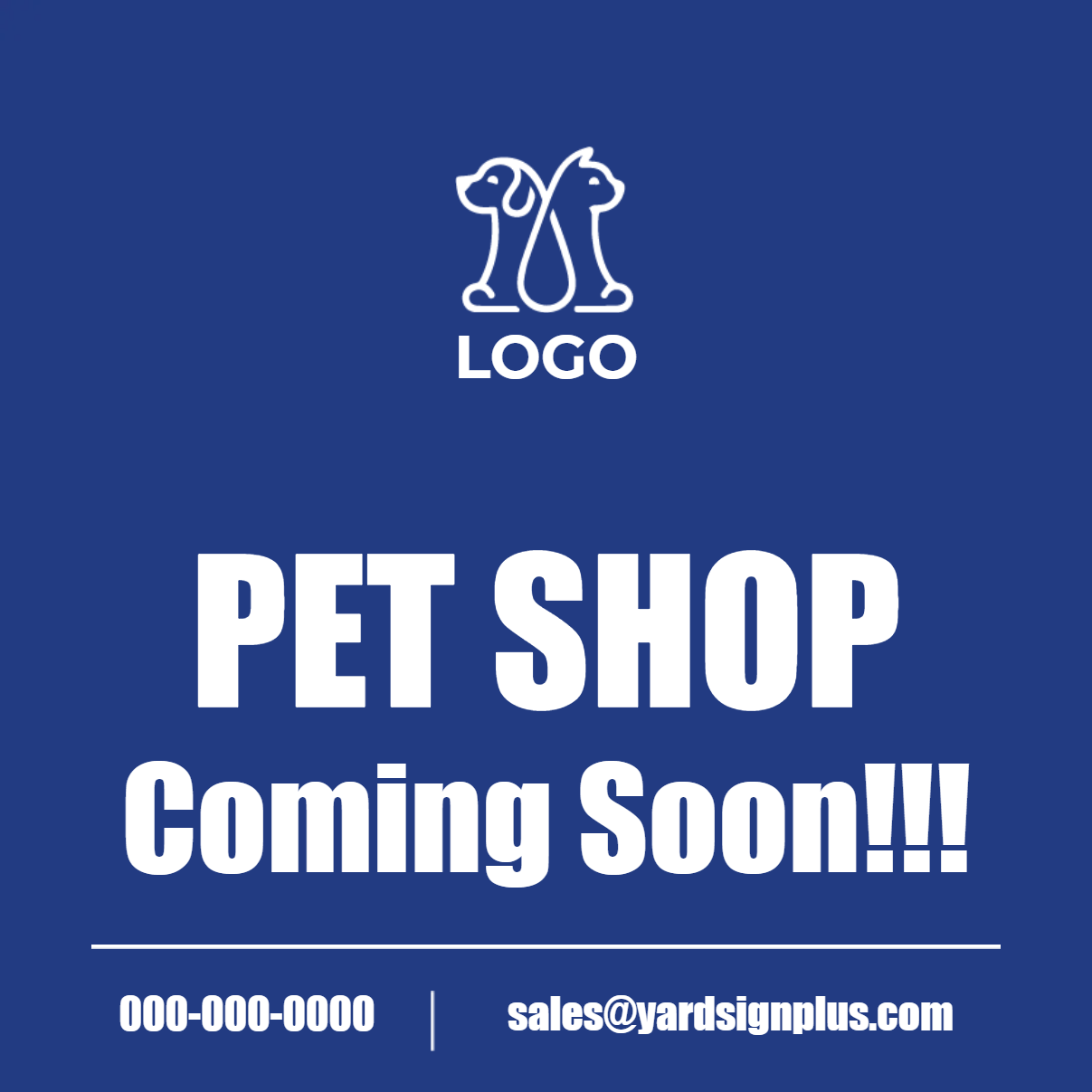 Custom Outdoor Yard Signs Multiple Sizes Pet Shop