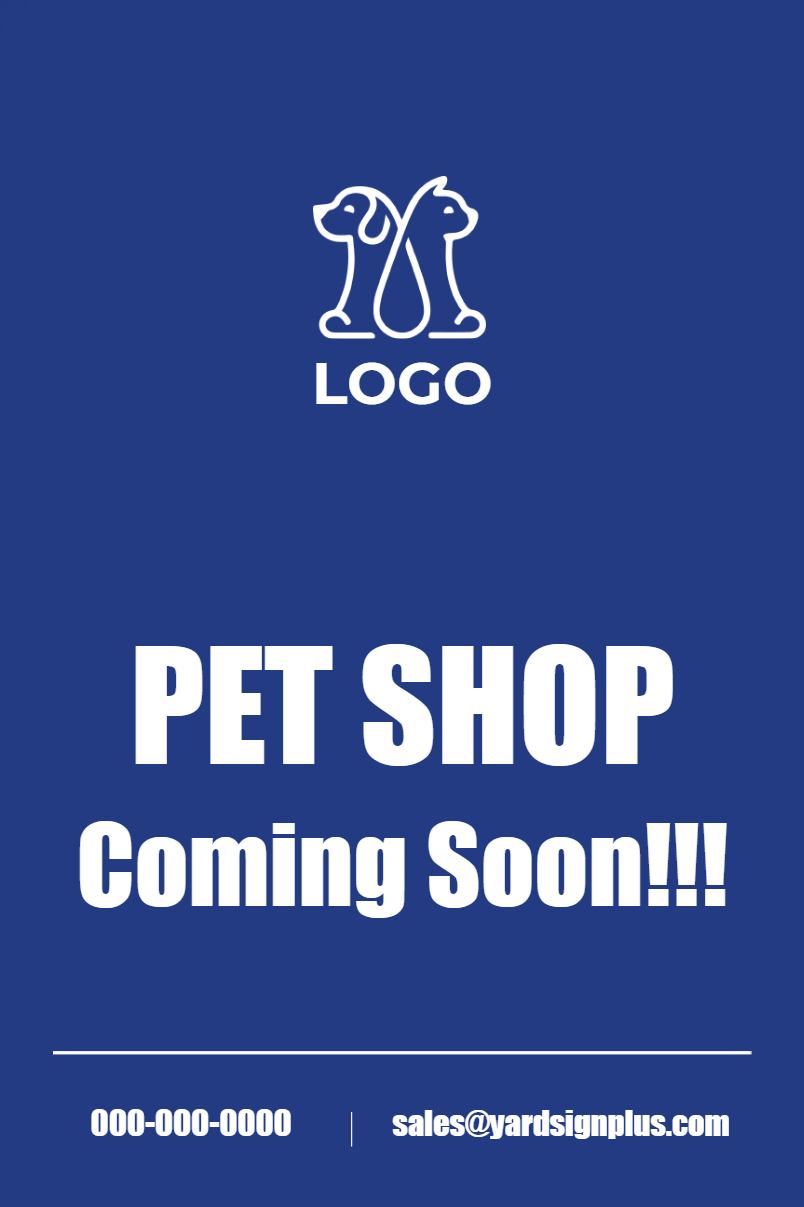 Custom Outdoor Yard Signs Multiple Sizes Pet Shop