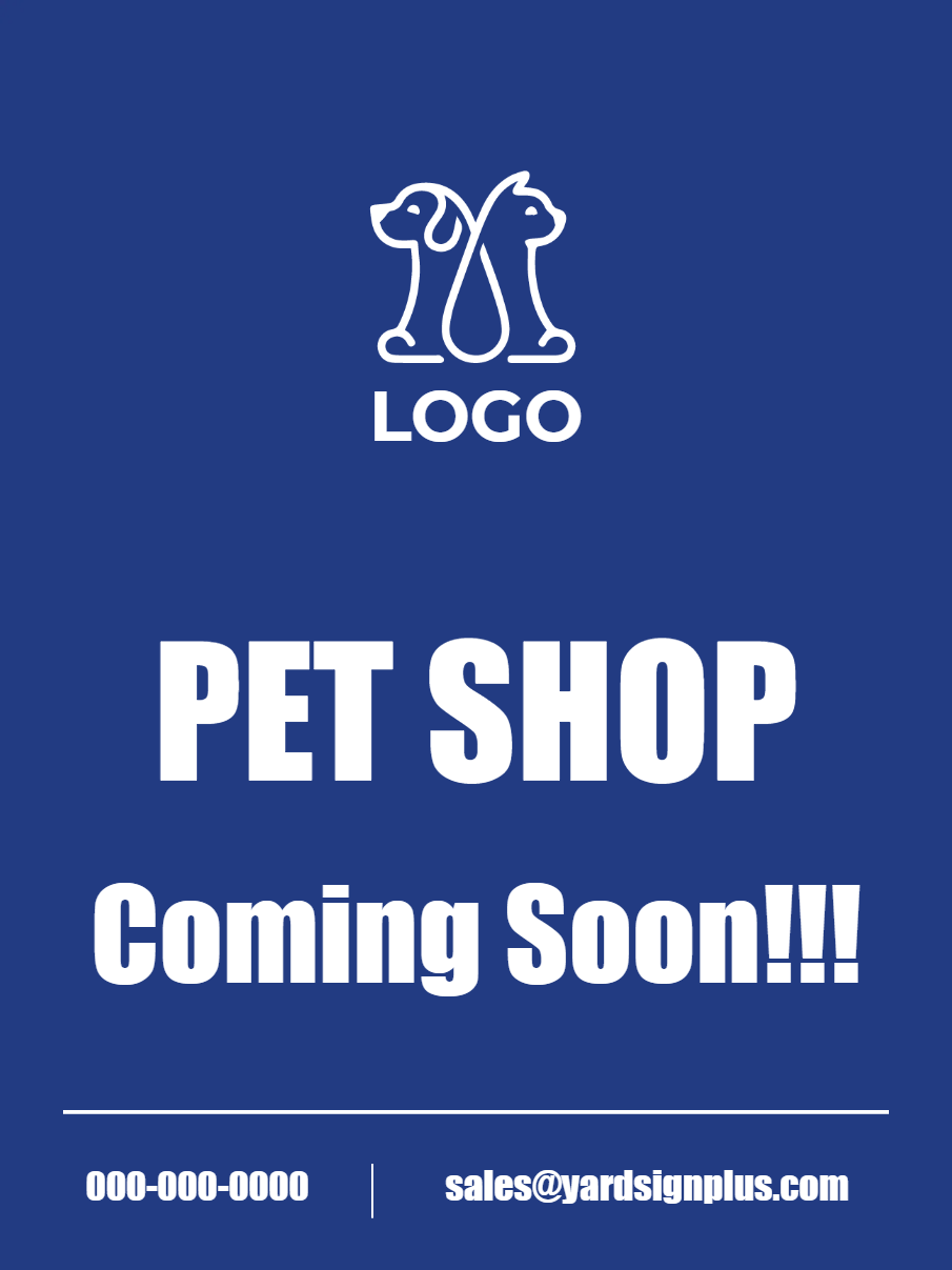 Custom Outdoor Yard Signs Multiple Sizes Pet Shop