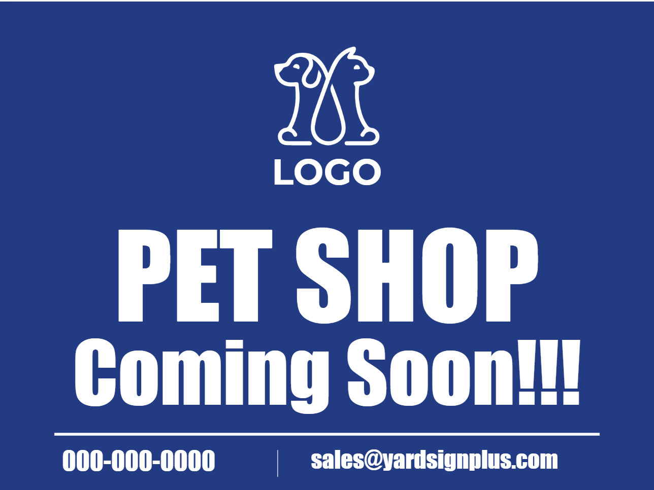 Custom Outdoor Yard Signs Multiple Sizes Pet Shop