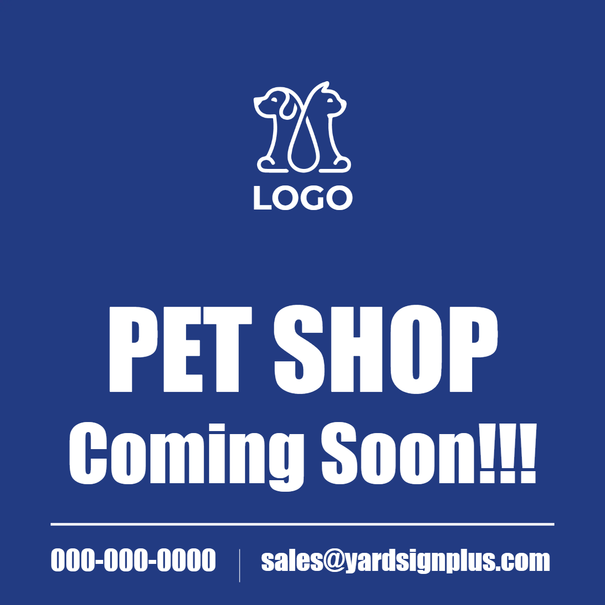 Custom Outdoor Yard Signs Multiple Sizes Pet Shop