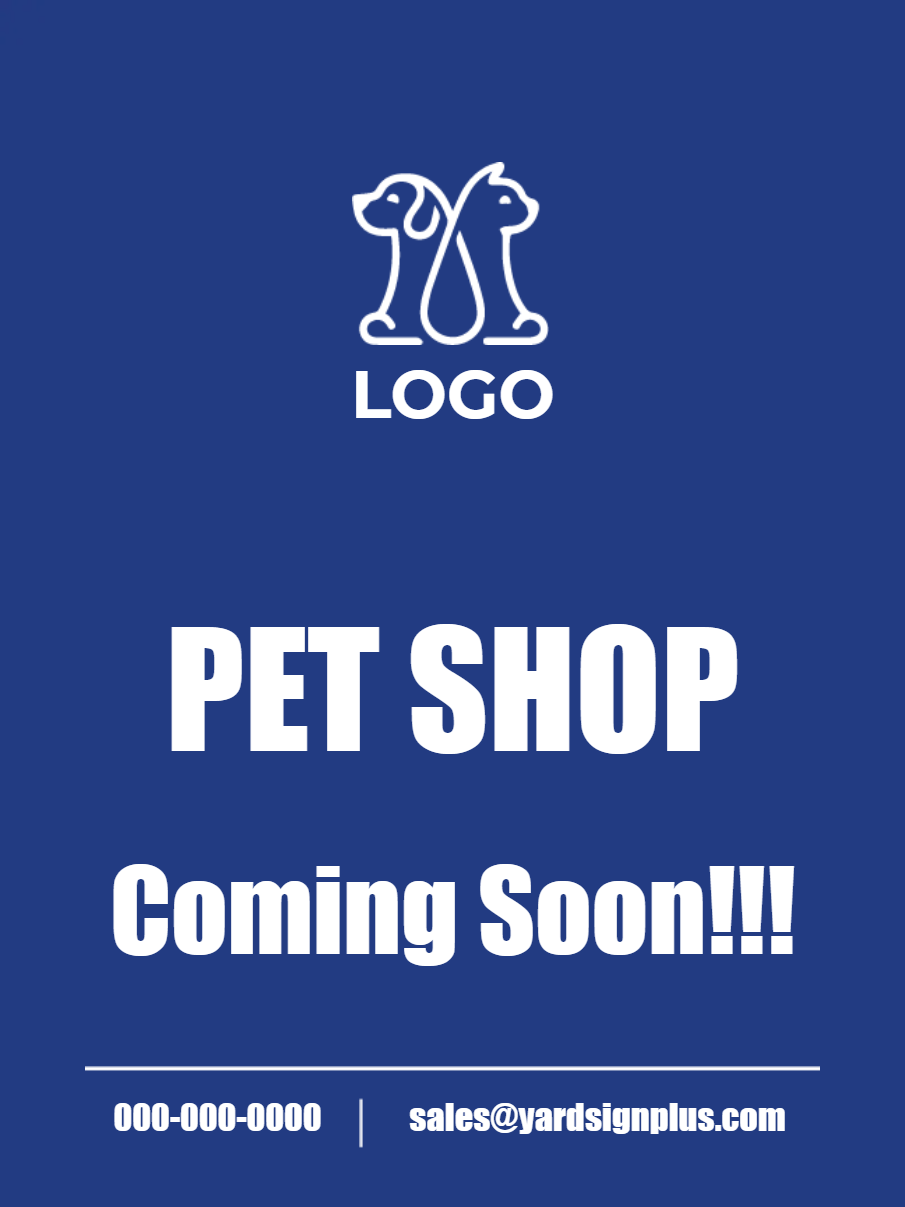 Custom Outdoor Yard Signs Multiple Sizes Pet Shop