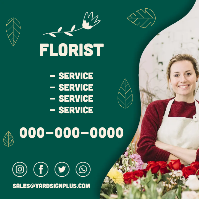 Custom Outdoor Yard Signs Multiple Sizes Florist