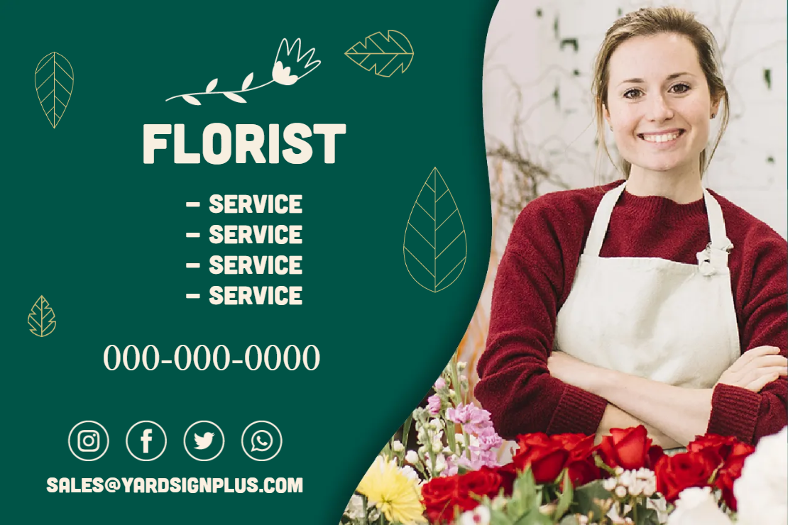 Custom Outdoor Yard Signs Multiple Sizes Florist