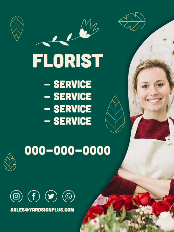 Custom Outdoor Yard Signs Multiple Sizes Florist