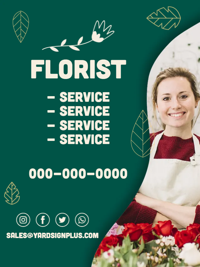 Custom Outdoor Yard Signs Multiple Sizes Florist