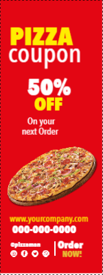 Custom Outdoor Yard Signs Multiple Sizes Pizza Coupon