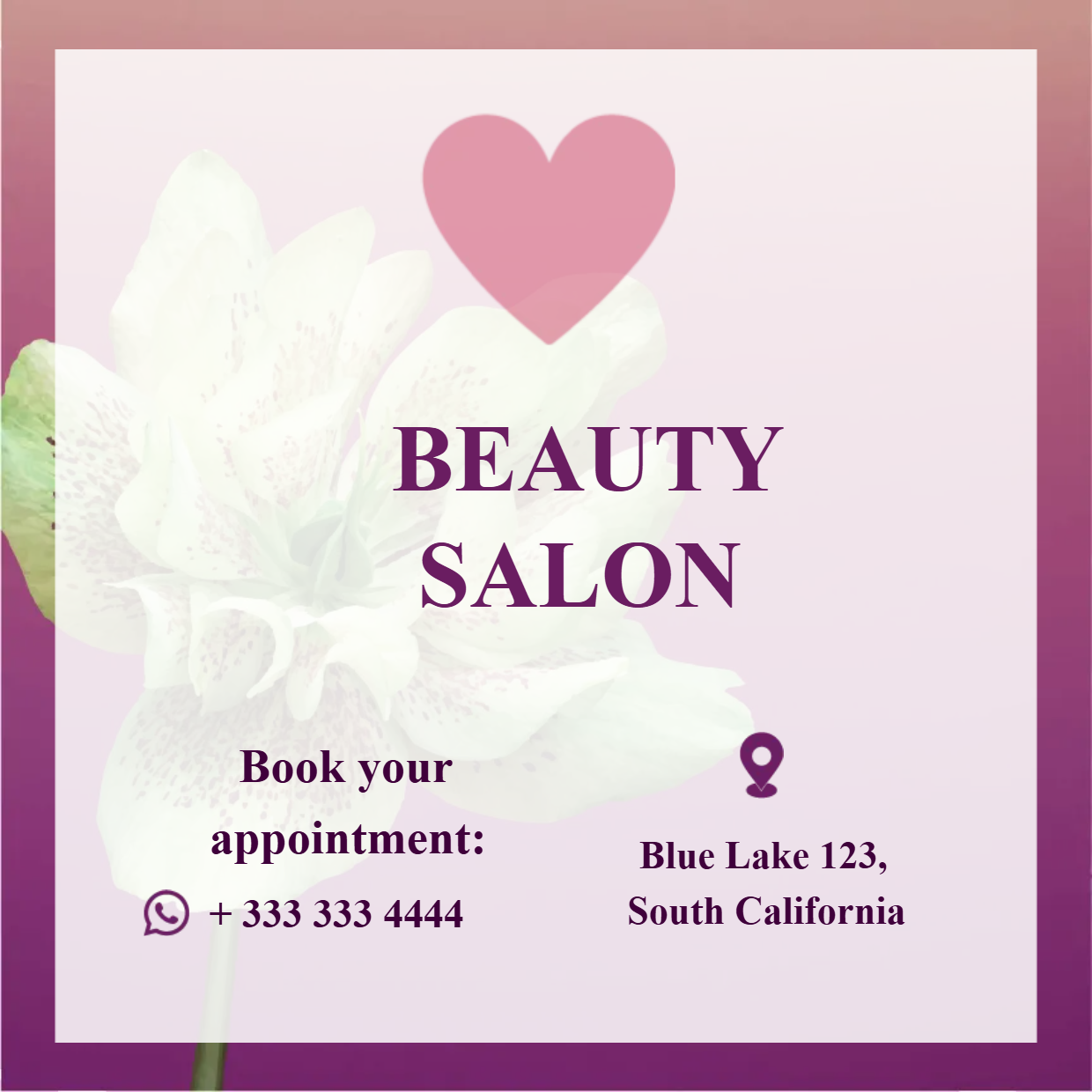 Custom Outdoor Yard Signs Multiple Sizes Beauty Salon