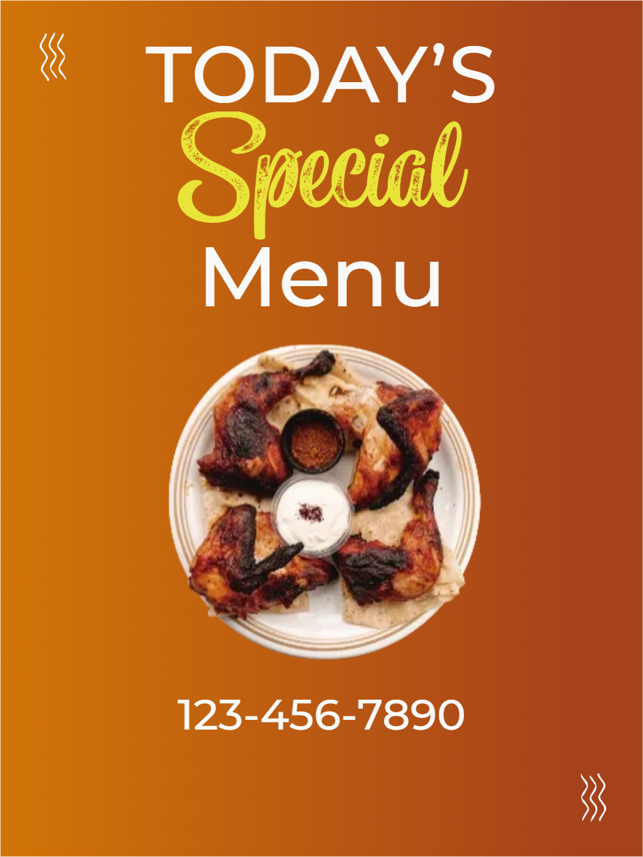 Custom Outdoor Yard Signs Multiple Sizes Special Menu