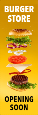 Custom Outdoor Yard Signs Multiple Sizes Burger Store