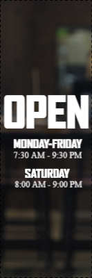 Custom Outdoor Yard Signs Multiple Sizes Open Monday to Friday