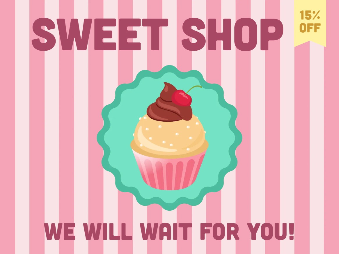 Custom Outdoor Yard Signs Multiple Sizes Sweet Shop