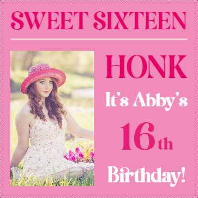 Custom Outdoor Yard Signs Multiple Sizes Sweet Sixteen