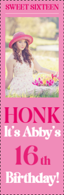 Custom Outdoor Yard Signs Multiple Sizes Sweet Sixteen