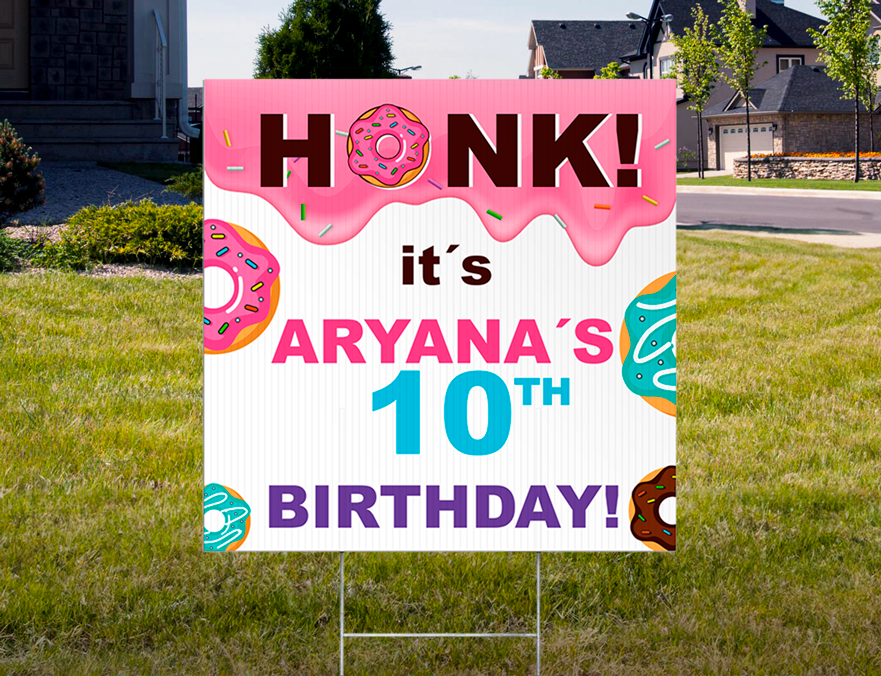 Custom Outdoor Yard Signs Multiple Sizes Honk